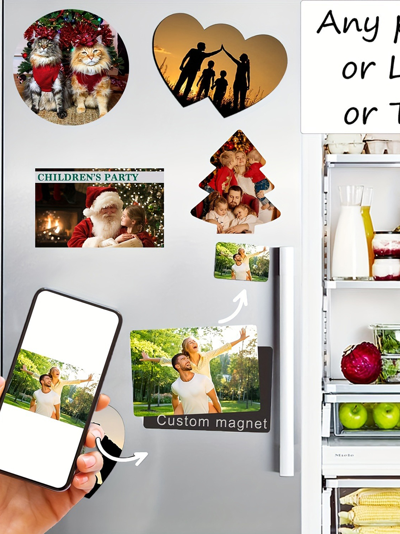 Custom Shape Refrigerator Photo Magnets